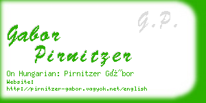 gabor pirnitzer business card